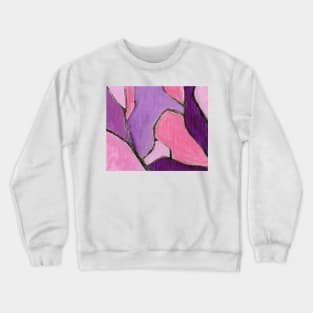 Purple Rose Pink Abstract Art Crewneck Sweatshirt